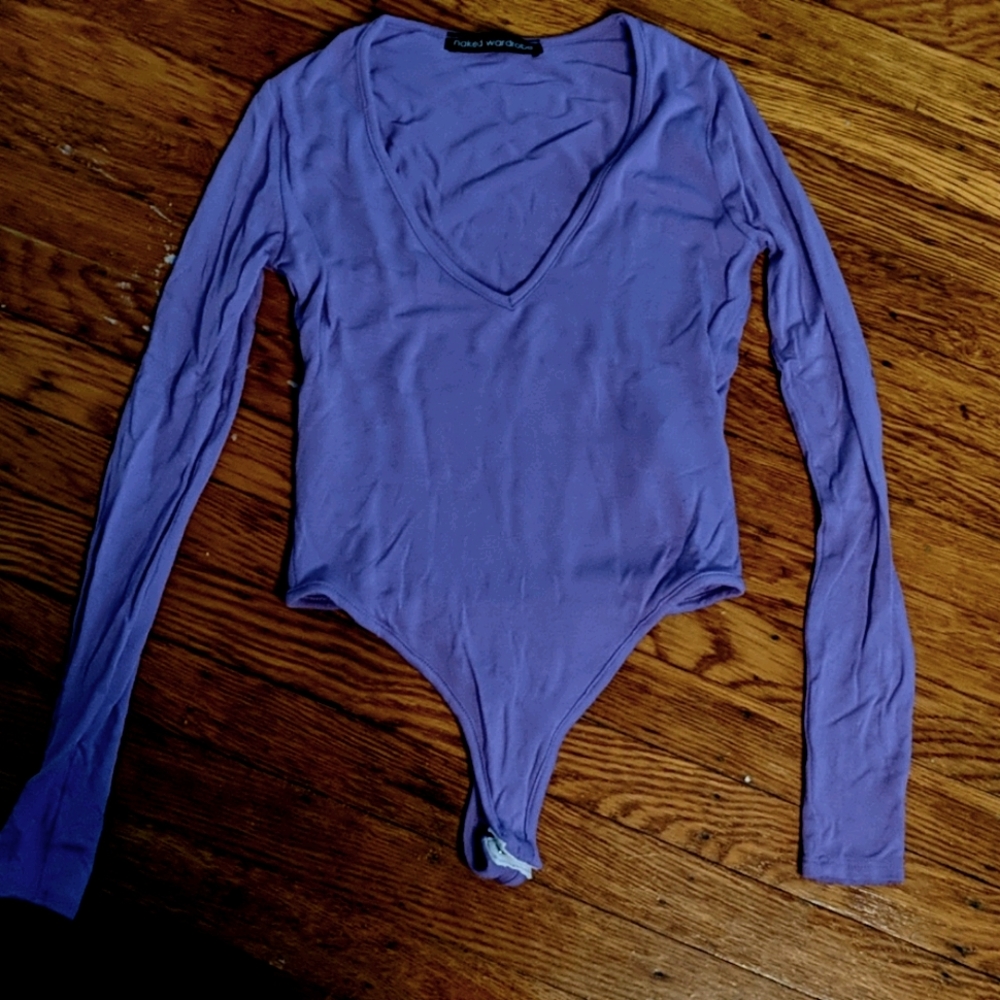 Naked Wardrobe Deep V Neck Bodysuit